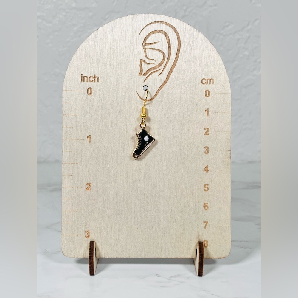 4/$20 Black & White Sneaker Earrings - Picture 6 of 9